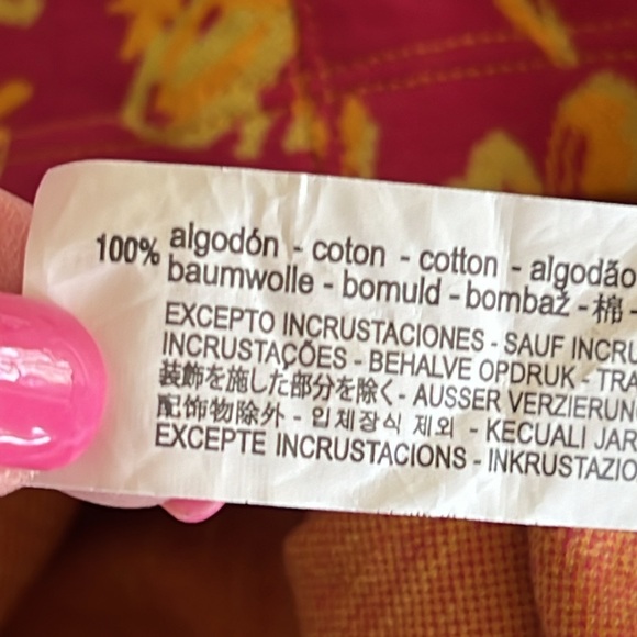 Zara Pink/Yellow Floral Knit Jeweled Shoulder Mini Dress Size Medium - Picture 14 of 15